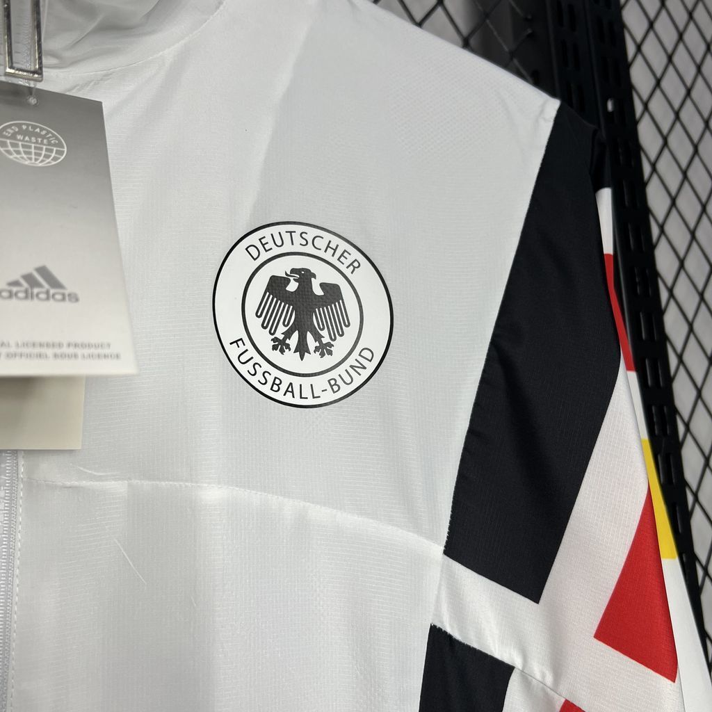 Veste coupe-vent blanche Allemagne Euro 24/25