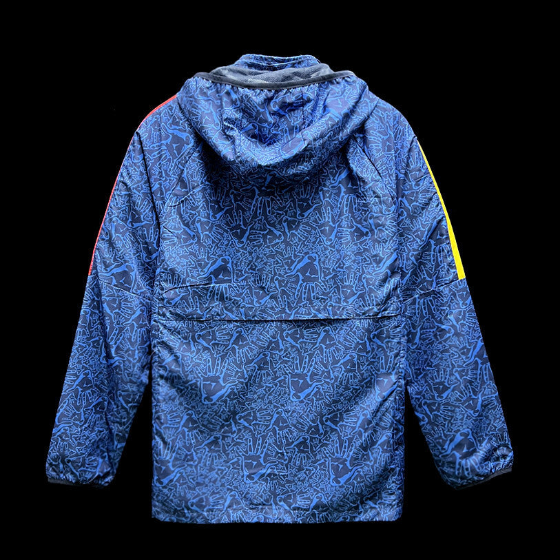 Coupe-vent bleu Barcelone