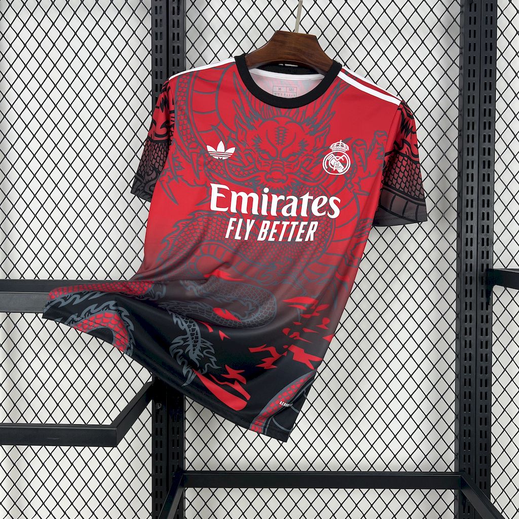 maillot du Real madrid 24/25 red and black dragon